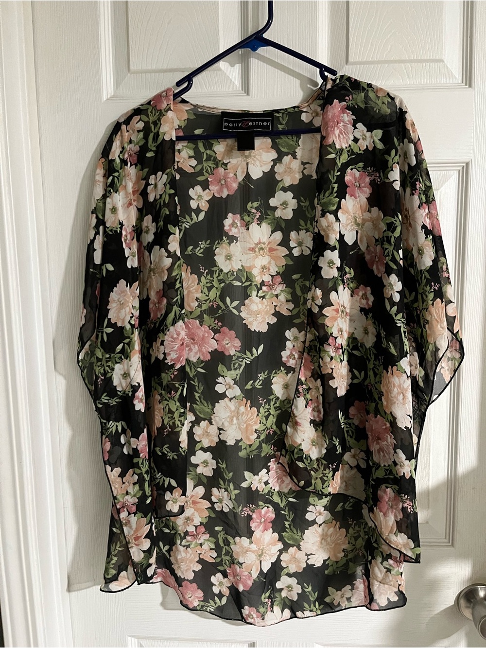 Dainty Daisies Black Sheer Floral Kimono by Daisy Street